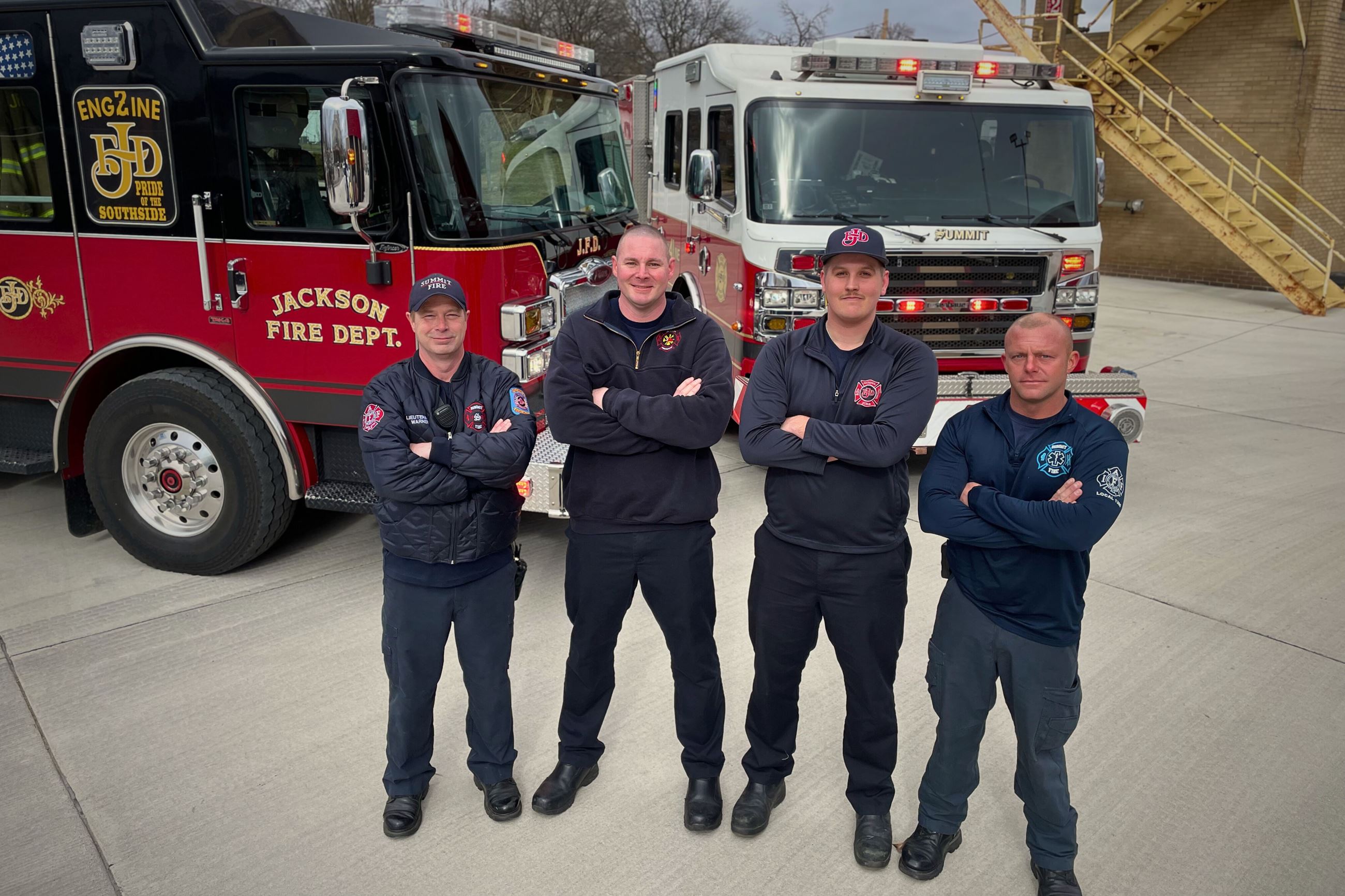 Firefighters from City of Jackson Fire Dept and Summit Township Fire Dept, March 2024
