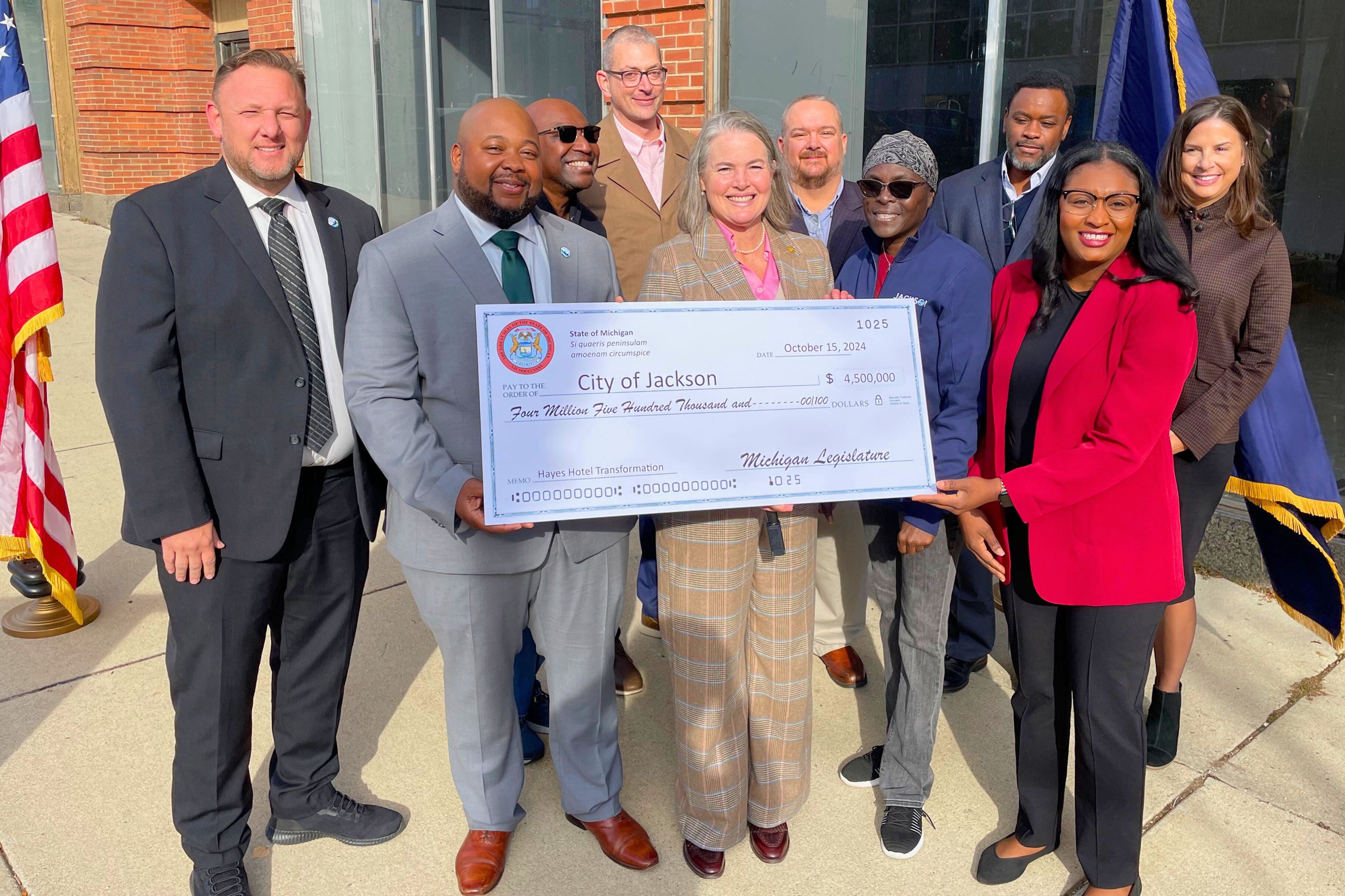 Hayes check presentation event Oct 2024