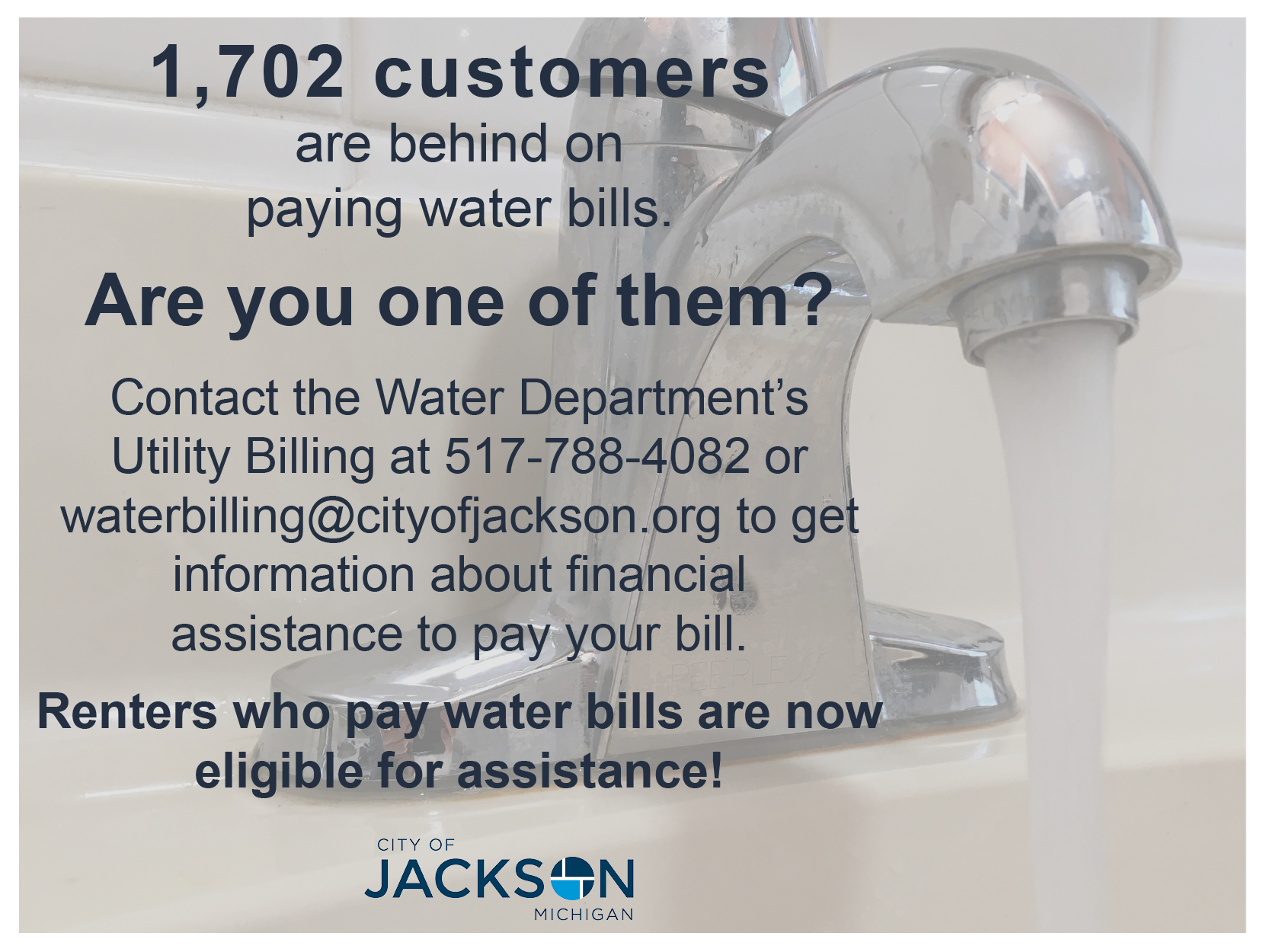 Water bill assistance graphic