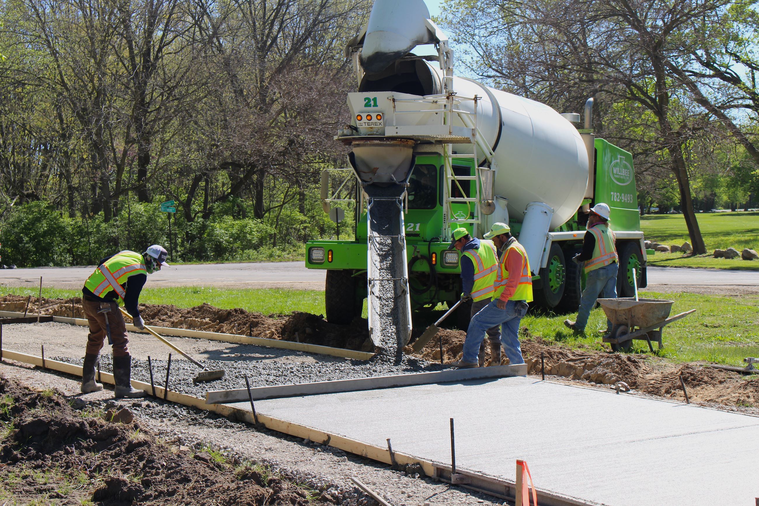Elmdale Trail under construction 