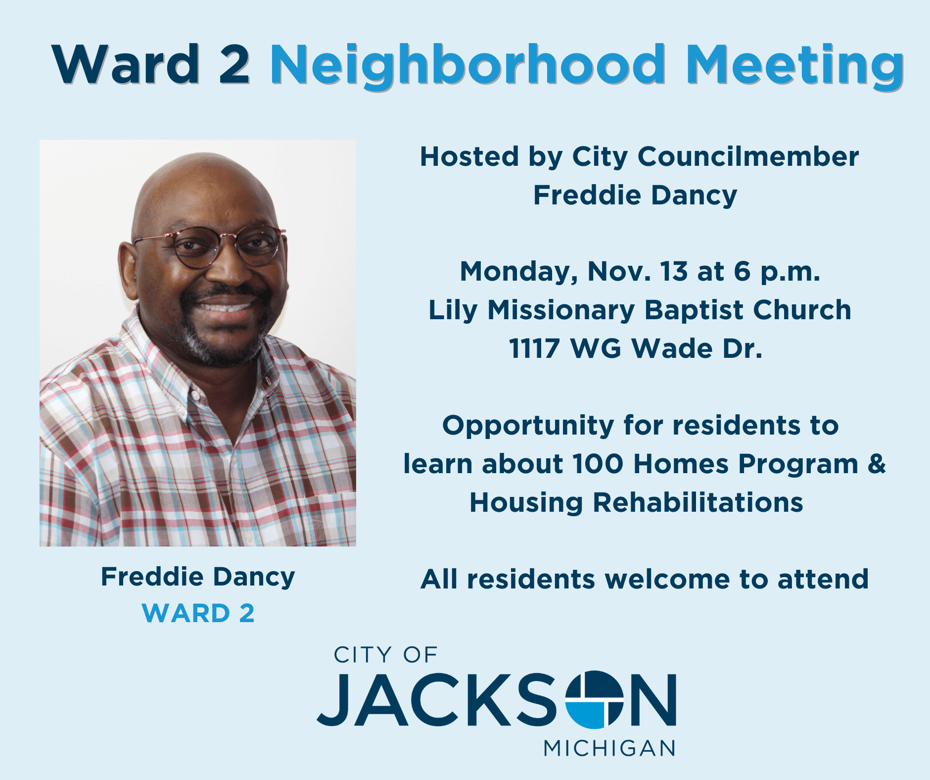 Ward 2 Neighborhood meeting graphic