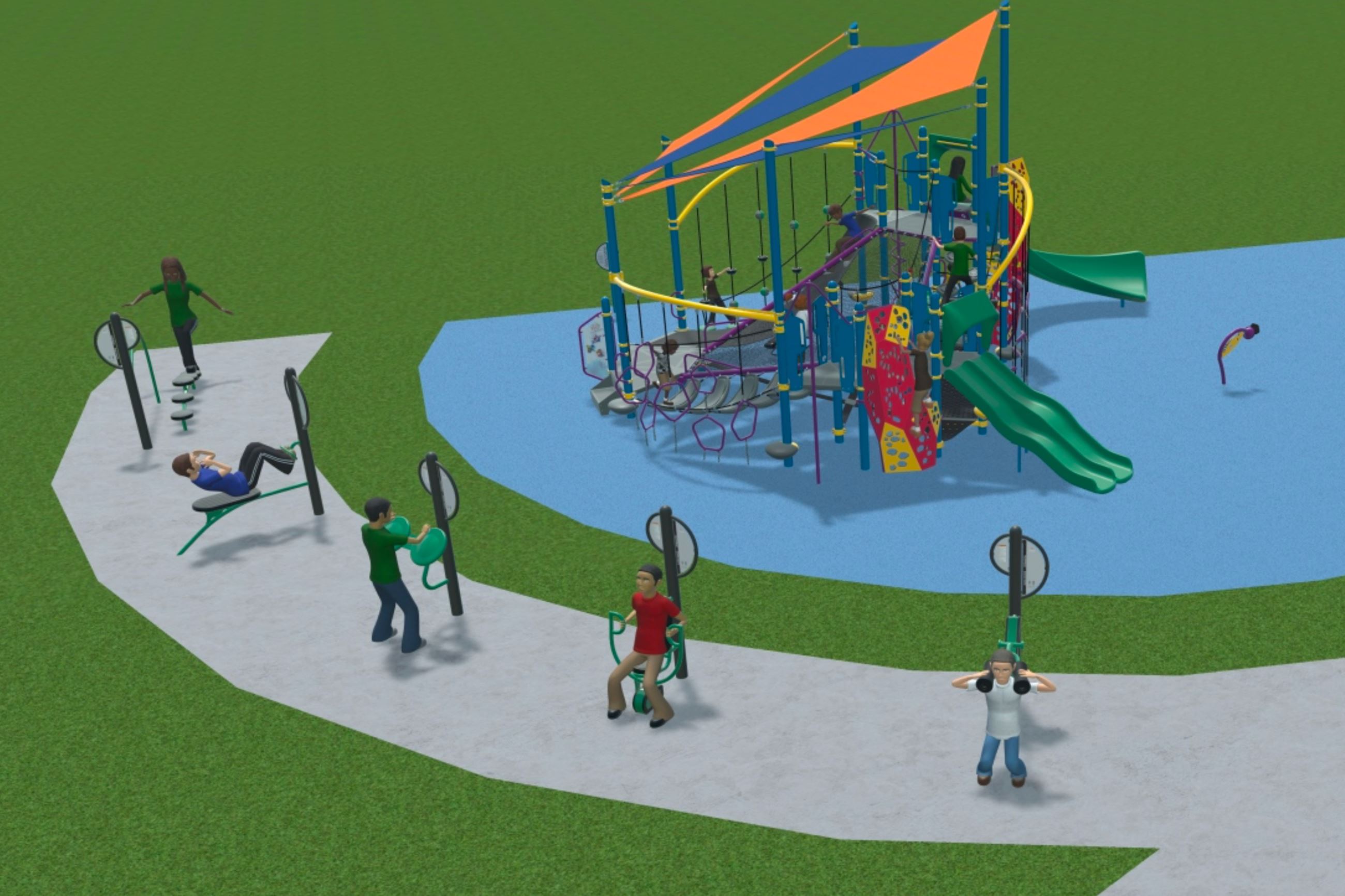 MLK Center playground rendering
