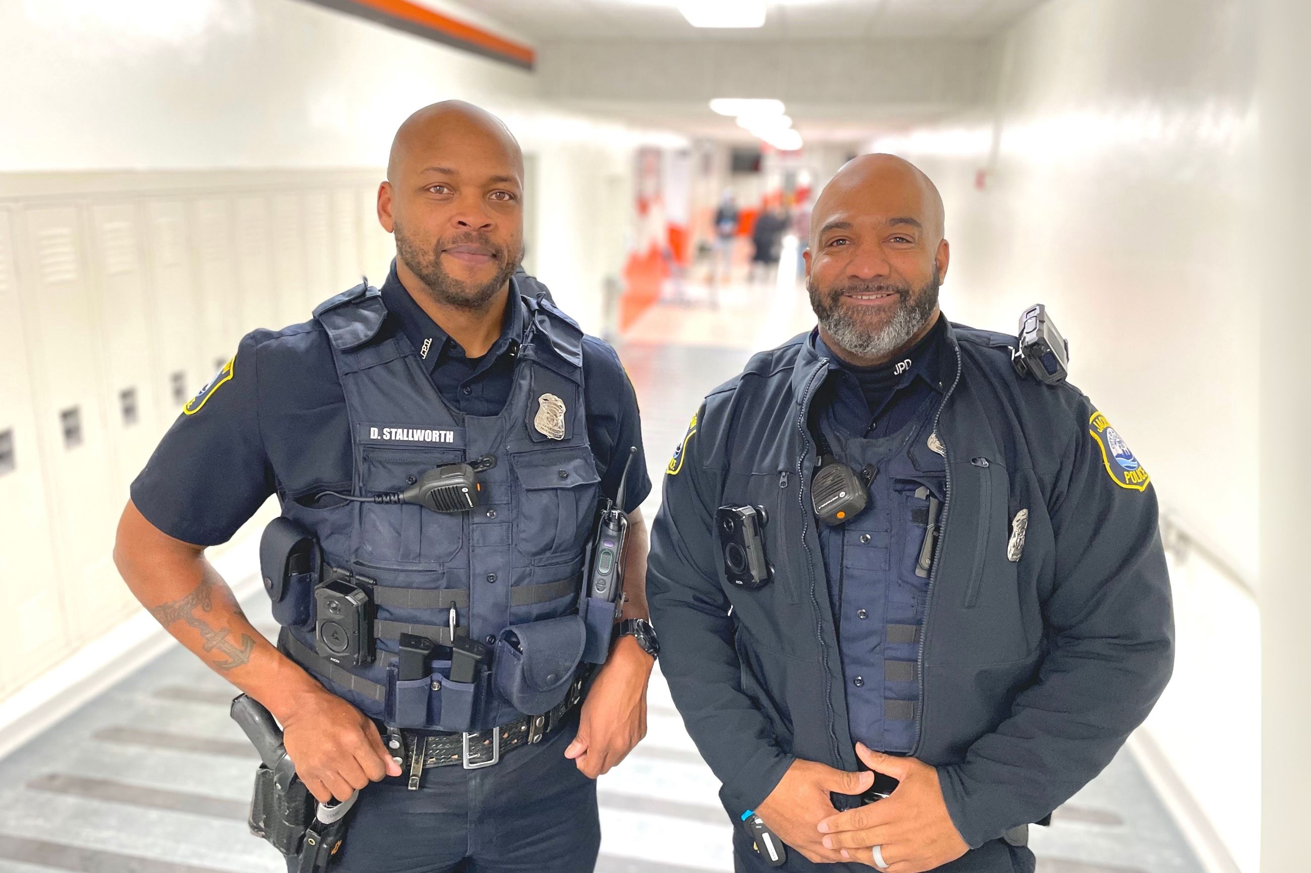 School Resource Officers David Stallworth and Warren Johnson
