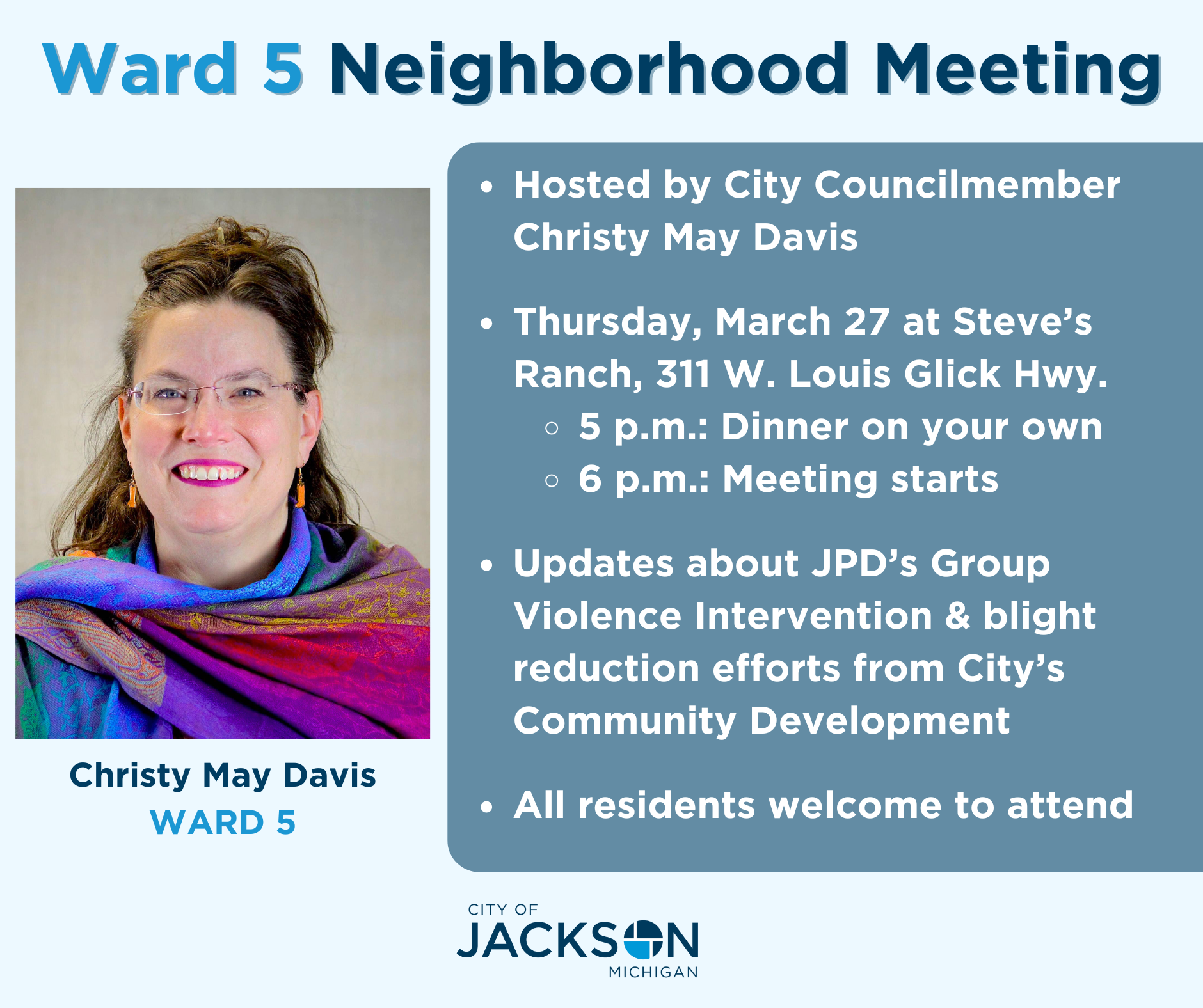 Ward 5 neighorhood meeting graphic