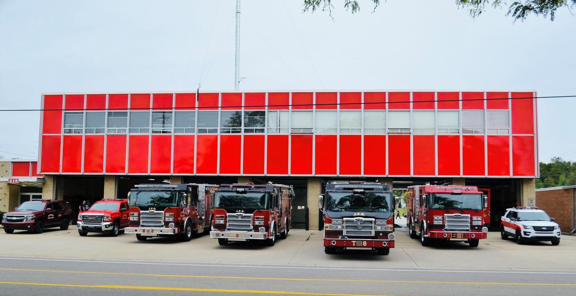 Station 1 with all vehicles