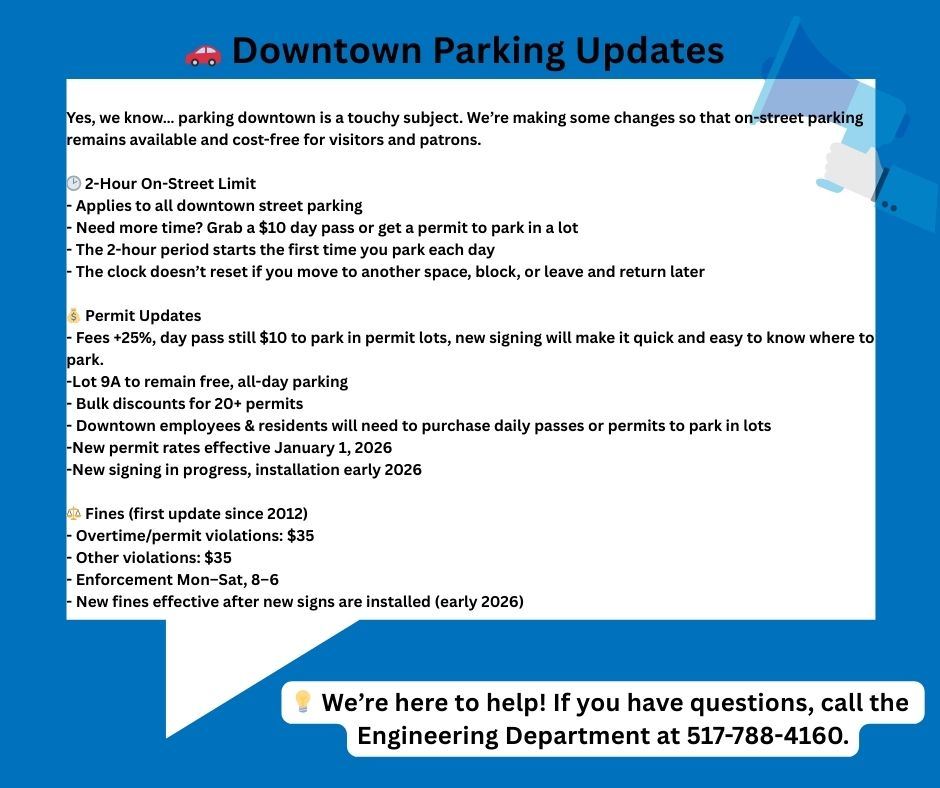 Parking Updates December