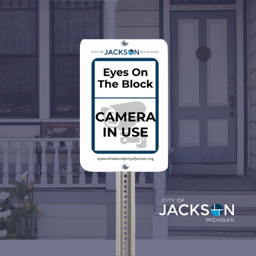 Eyes on the Block Street Sign